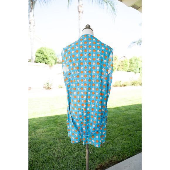 Retro Groovy 70s Dress Floral Printed Slip - Picture 2 of 6